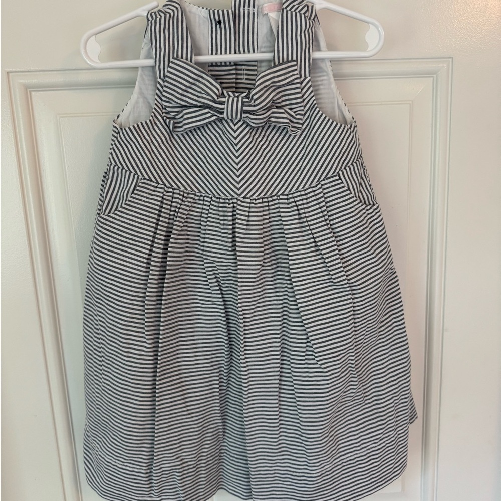 Janie and Jack Black and White Striped Dress